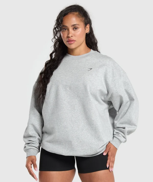 Gymshark Hoodies & Sweatshirts*Strength Department Brushed Sweatshirt LightGreyCoreMarl