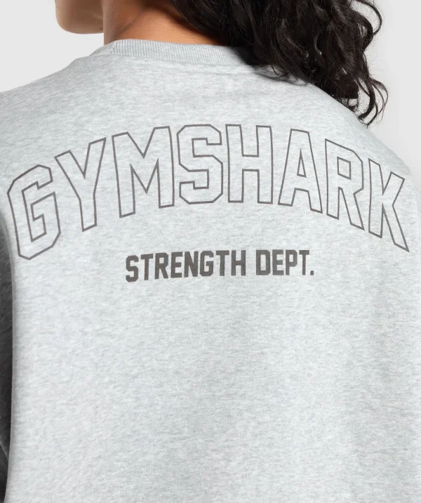 Gymshark Hoodies & Sweatshirts*Strength Department Brushed Sweatshirt LightGreyCoreMarl