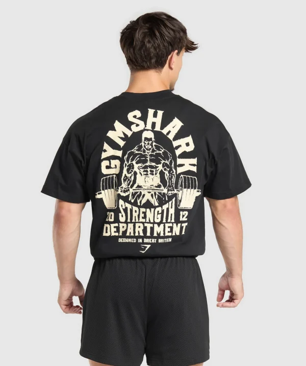 Gymshark T-shirts & Tops*Strength Department Graphic T-Shirt Black