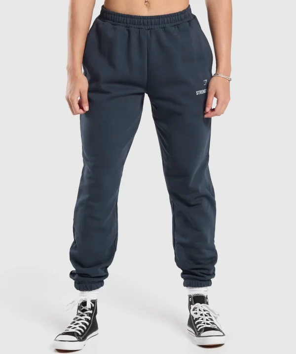 Gymshark Joggers & Sweatpants*Strength Department Graphic Joggers HeavyBlue