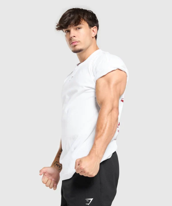 Gymshark T-shirts & Tops*Strength Department Graphic T-Shirt White