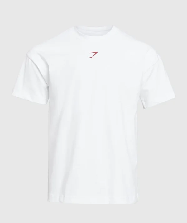 Gymshark T-shirts & Tops*Strength Department Graphic T-Shirt White