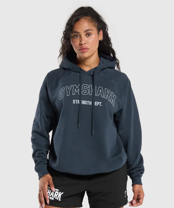 Gymshark Hoodies & Sweatshirts*Strength Department Oversized Hoodie HeavyBlue