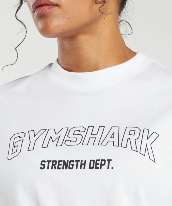 Gymshark T-shirts & Tops*Strength Department Oversized T-Shirt White