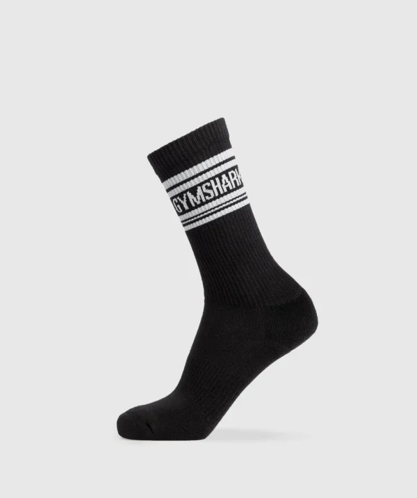 Gymshark Crew Socks*Stripe Crew Single Black/White