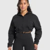 Gymshark Hoodies & Sweatshirts*Superset Crop Zip Hoodie Black