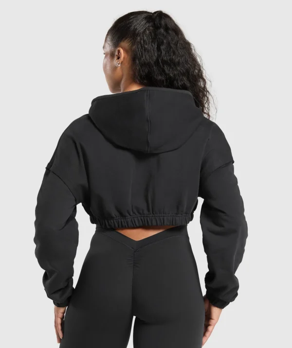 Gymshark Hoodies & Sweatshirts*Superset Crop Zip Hoodie Black