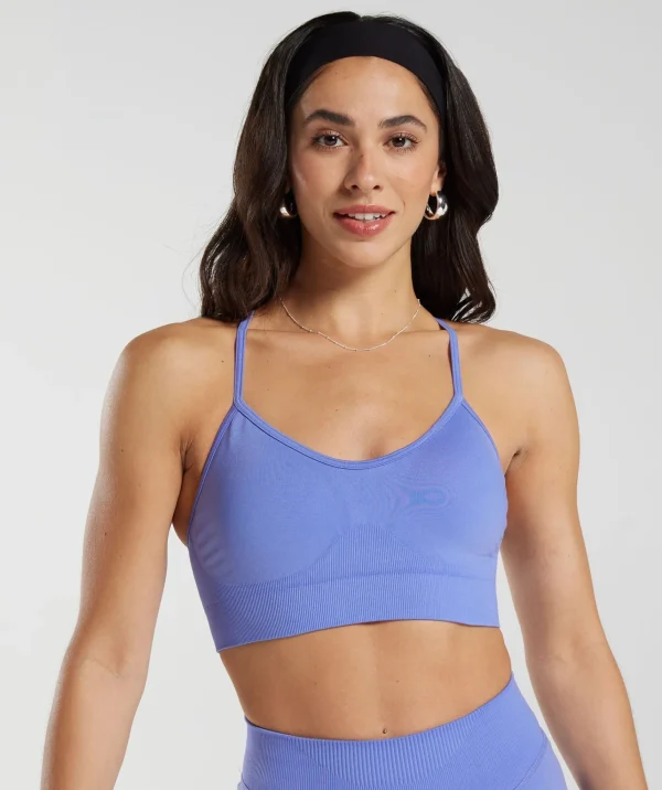 Gymshark Sports Bras*Sweat Seamless Sports Bra GrapeBlue