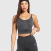 Gymshark Tank Tops | Crop Tops*Sweat Seamless Washed Midi Tank Black