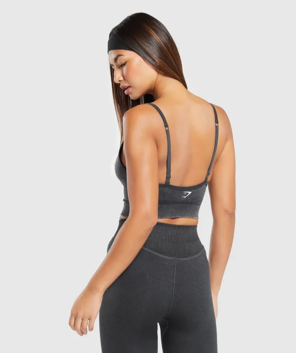 Gymshark Tank Tops | Crop Tops*Sweat Seamless Washed Midi Tank Black