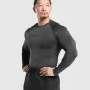 Gymshark T-shirts & Tops*Tectonic Long Sleeve T-Shirt AsphaltGrey/Black