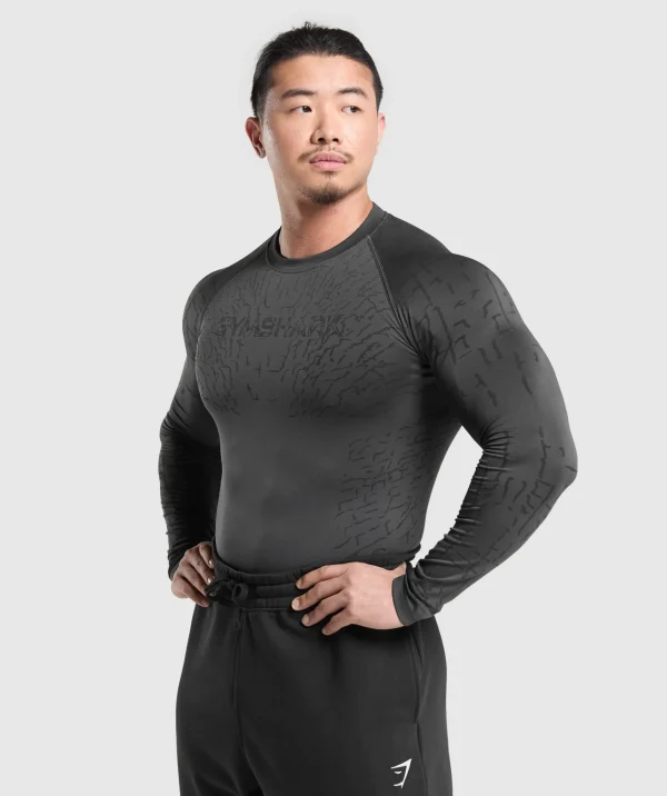 Gymshark T-shirts & Tops*Tectonic Long Sleeve T-Shirt AsphaltGrey/Black