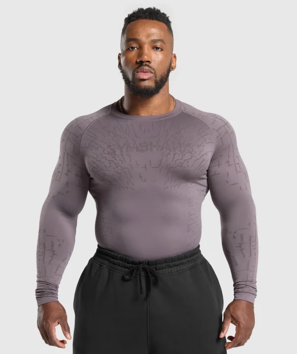 Gymshark T-shirts & Tops*Tectonic Long Sleeve T-Shirt BrushedPurple/GreyedPurple