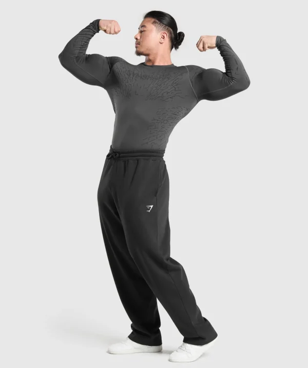 Gymshark T-shirts & Tops*Tectonic Long Sleeve T-Shirt AsphaltGrey/Black