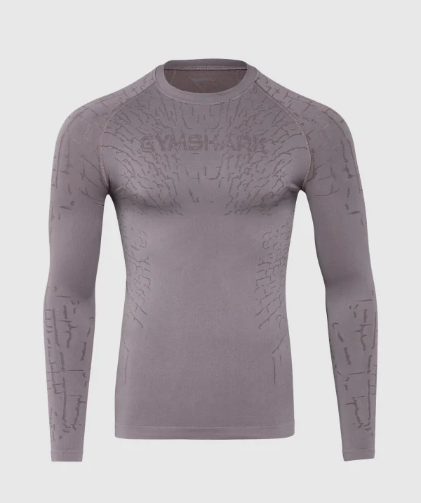 Gymshark T-shirts & Tops*Tectonic Long Sleeve T-Shirt BrushedPurple/GreyedPurple