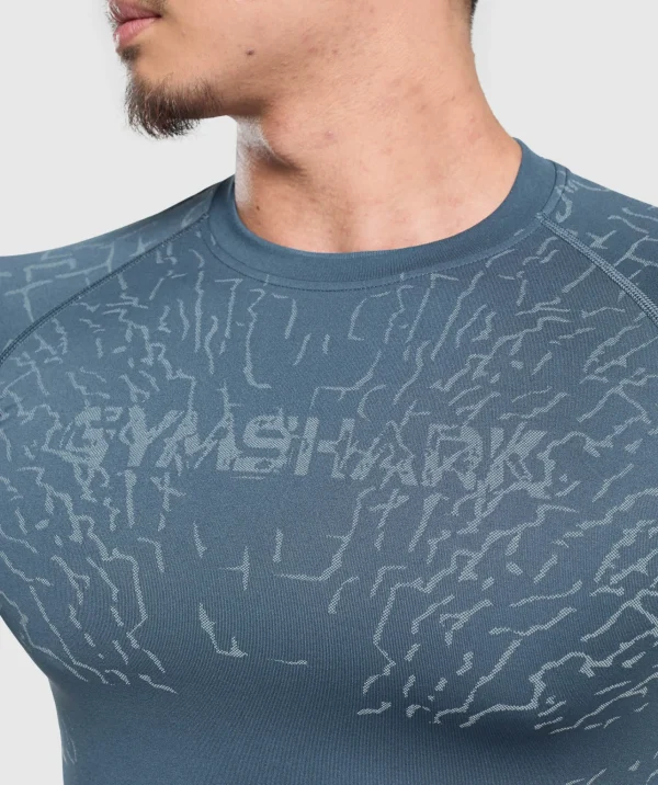 Gymshark T-shirts & Tops*Tectonic Long Sleeve T-Shirt CargoBlue/CoolBlue