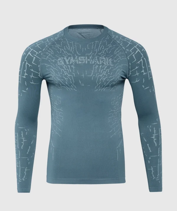 Gymshark T-shirts & Tops*Tectonic Long Sleeve T-Shirt CargoBlue/CoolBlue