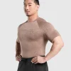 Gymshark T-shirts & Tops*Tectonic Seamless T Shirt MochaMauve/WalnutBrown