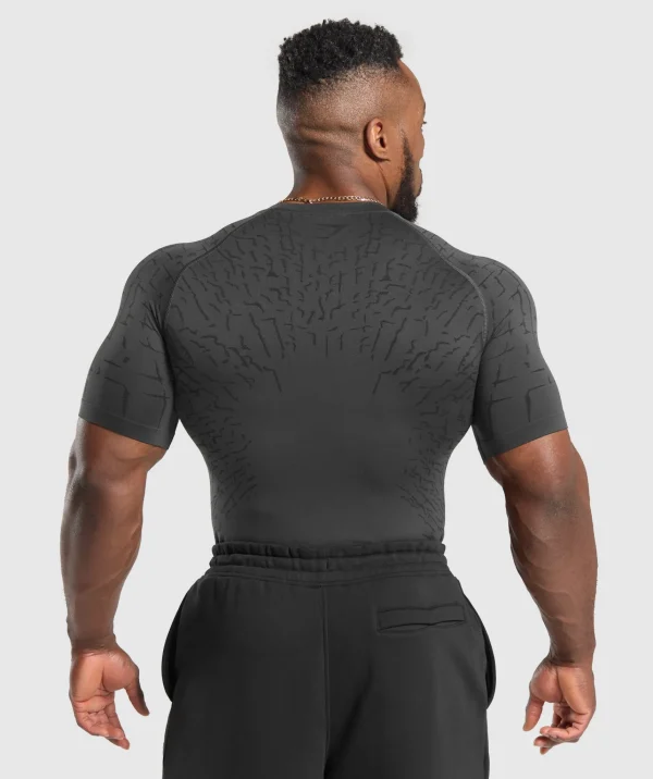 Gymshark T-shirts & Tops*Tectonic Seamless T Shirt AsphaltGrey/Black