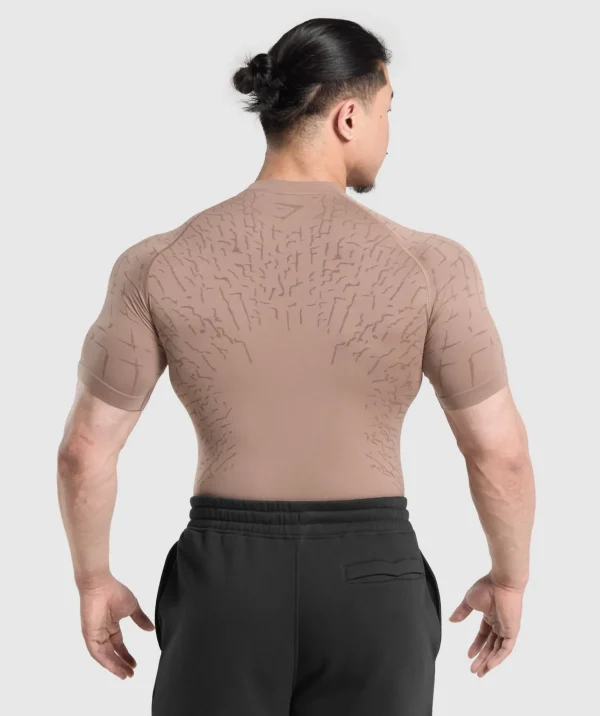 Gymshark T-shirts & Tops*Tectonic Seamless T Shirt MochaMauve/WalnutBrown