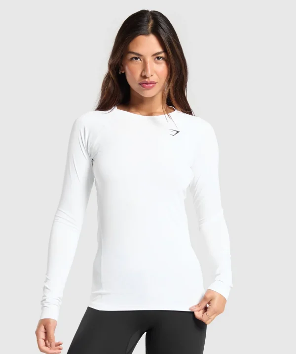 Gymshark Modest Workout Clothes & Hijabs | T-shirts & Tops*Training Baselayer Long Sleeve Top White