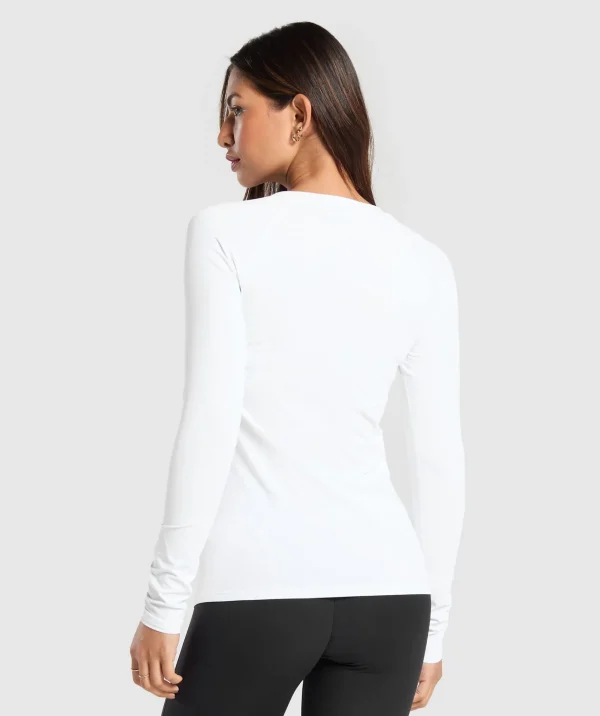 Gymshark Modest Workout Clothes & Hijabs | T-shirts & Tops*Training Baselayer Long Sleeve Top White