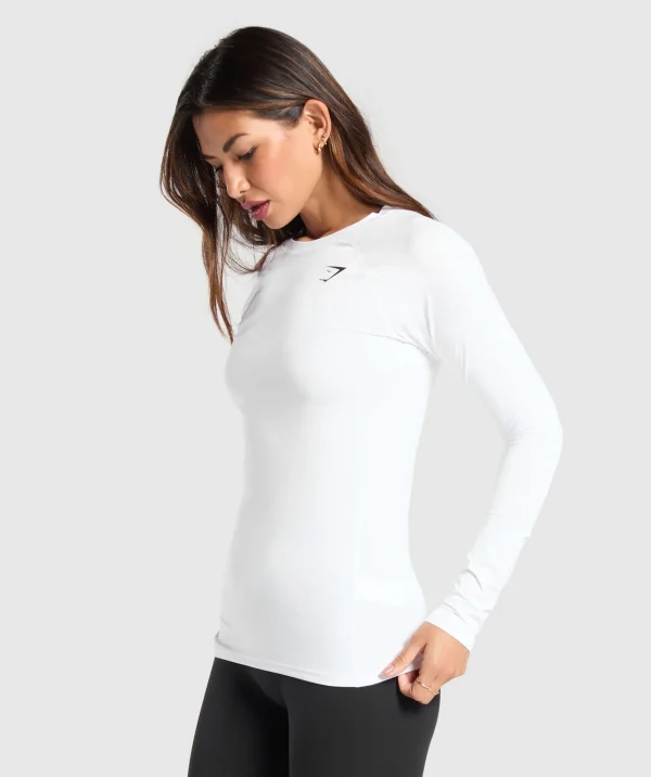 Gymshark Modest Workout Clothes & Hijabs | T-shirts & Tops*Training Baselayer Long Sleeve Top White