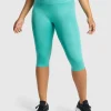 Gymshark High-waisted Leggings*Training Cropped Leggings Teal