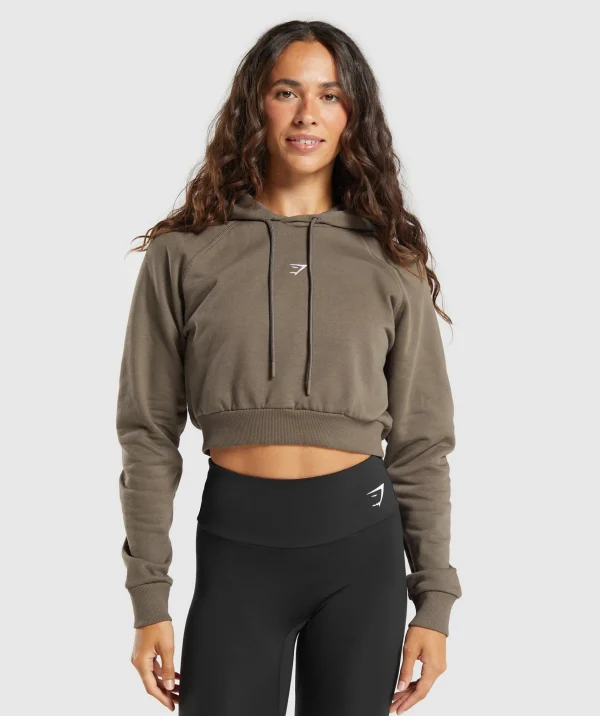 Gymshark Crop Tops | Hoodies & Sweatshirts*Training Fleece Cropped Hoodie CamoBrown