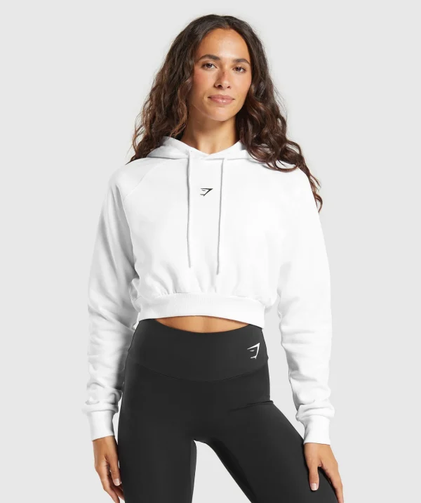 Gymshark Crop Tops | Hoodies & Sweatshirts*Training Fleece Cropped Hoodie White