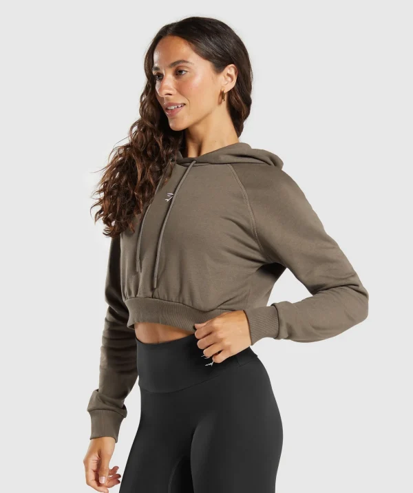 Gymshark Crop Tops | Hoodies & Sweatshirts*Training Fleece Cropped Hoodie CamoBrown