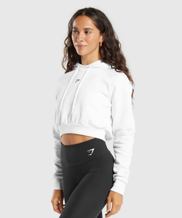 Gymshark Crop Tops | Hoodies & Sweatshirts*Training Fleece Cropped Hoodie White