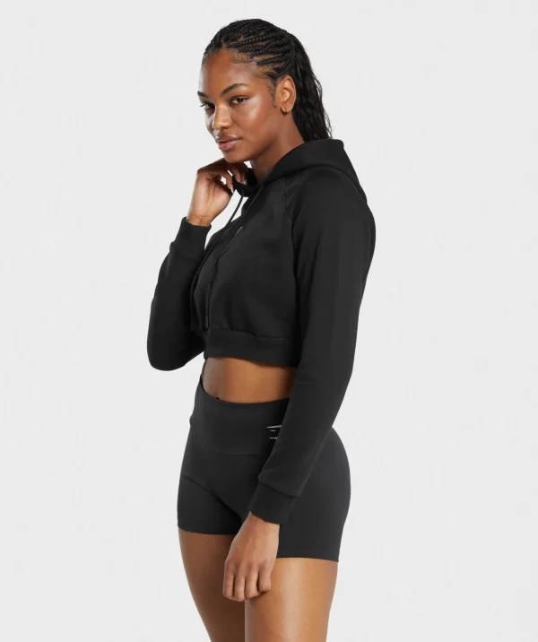 Gymshark Crop Tops | Hoodies & Sweatshirts*Training Fleece Cropped Hoodie Black