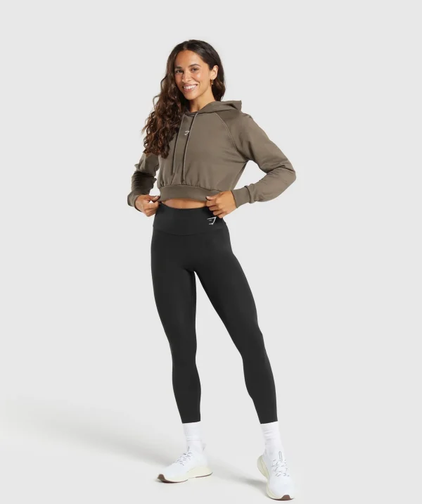 Gymshark Crop Tops | Hoodies & Sweatshirts*Training Fleece Cropped Hoodie CamoBrown