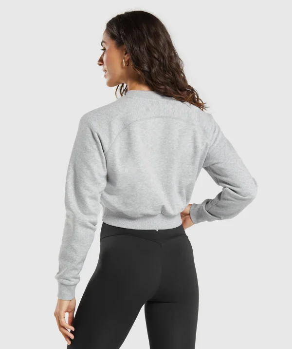 Gymshark Crop Tops | Hoodies & Sweatshirts*Training Fleece Cropped Sweatshirt LightGreyMarl