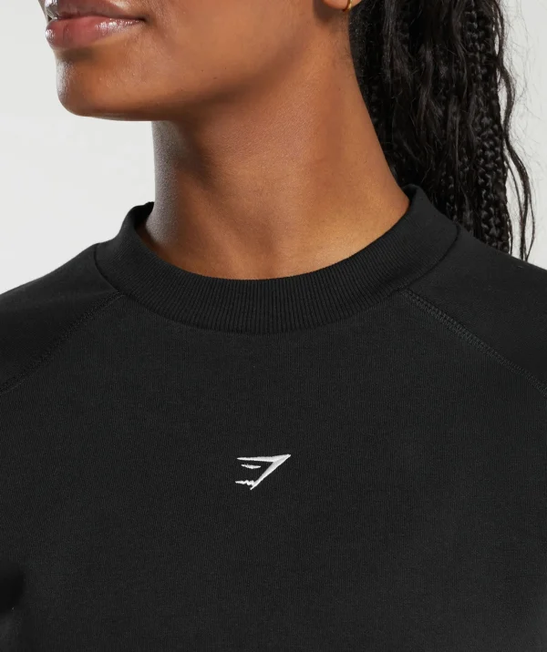 Gymshark Crop Tops | Hoodies & Sweatshirts*Training Fleece Cropped Sweatshirt Black