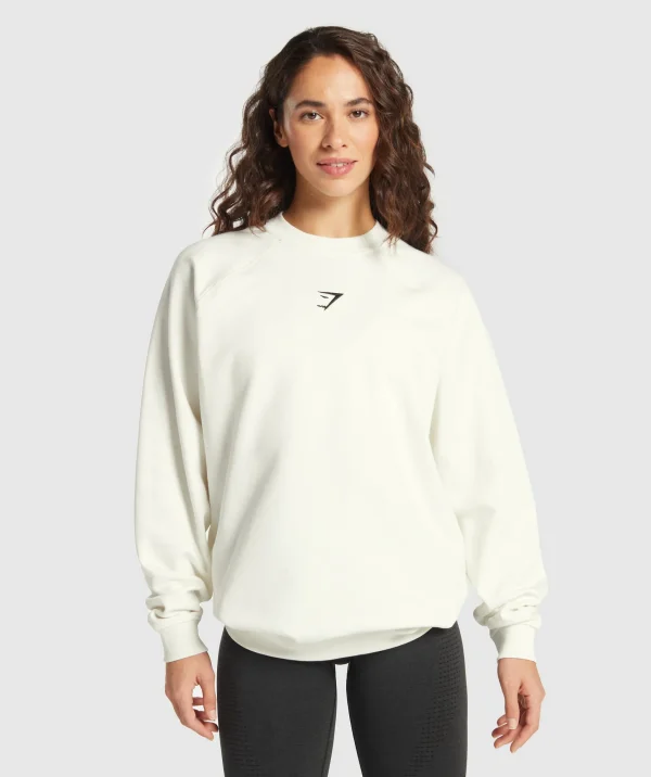 Gymshark Hoodies & Sweatshirts*Training Oversized Fleece Sweatshirt SoftWhite