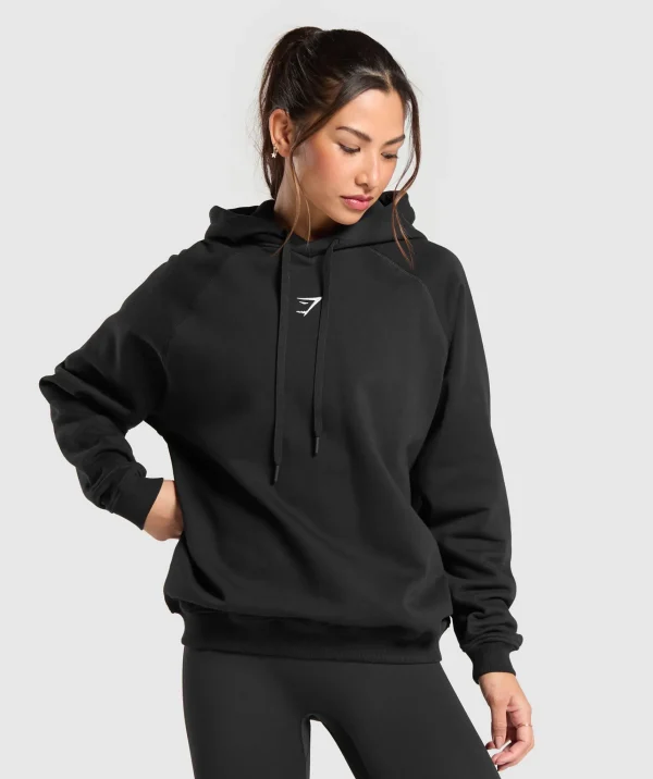 Gymshark Modest Workout Clothes & Hijabs | Sweatsuits*Training Oversized Fleece Hoodie Black