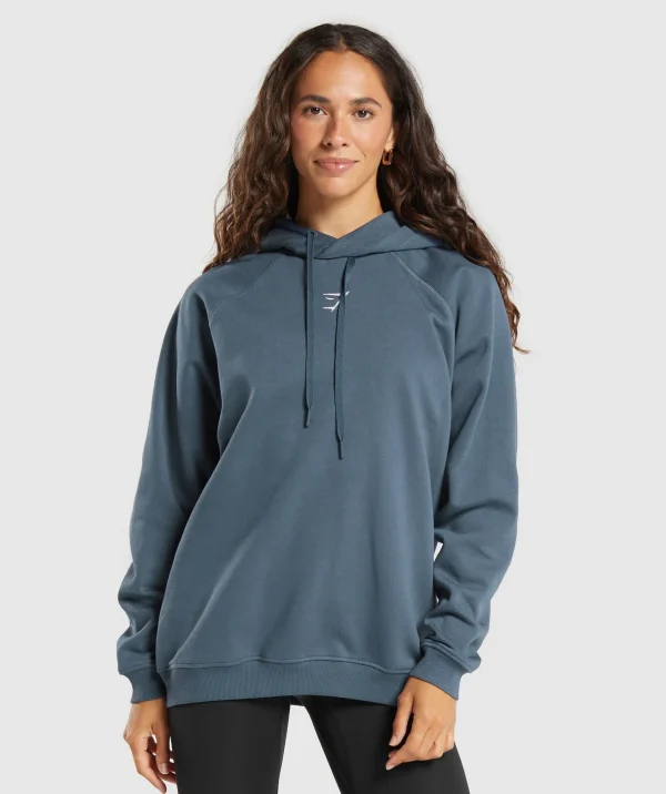 Gymshark Hoodies & Sweatshirts*Training Oversized Fleece Hoodie CargoBlue