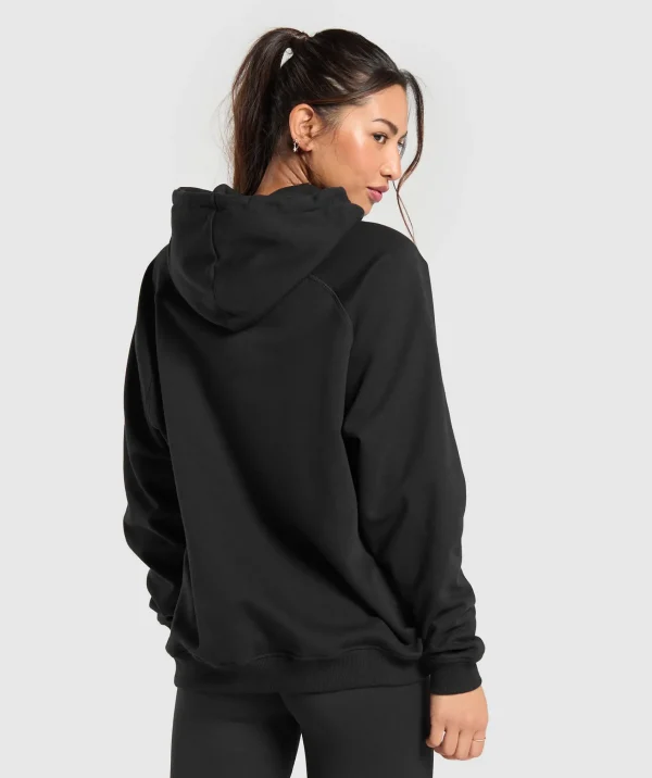 Gymshark Modest Workout Clothes & Hijabs | Sweatsuits*Training Oversized Fleece Hoodie Black