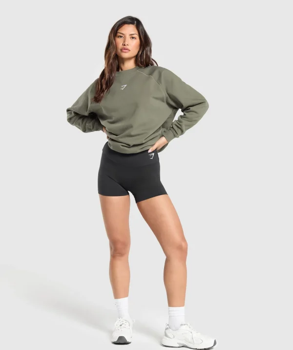 Gymshark Hoodies & Sweatshirts*Training Oversized Fleece Sweatshirt BaseGreen