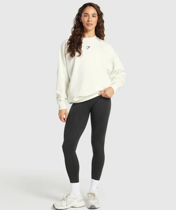 Gymshark Hoodies & Sweatshirts*Training Oversized Fleece Sweatshirt SoftWhite