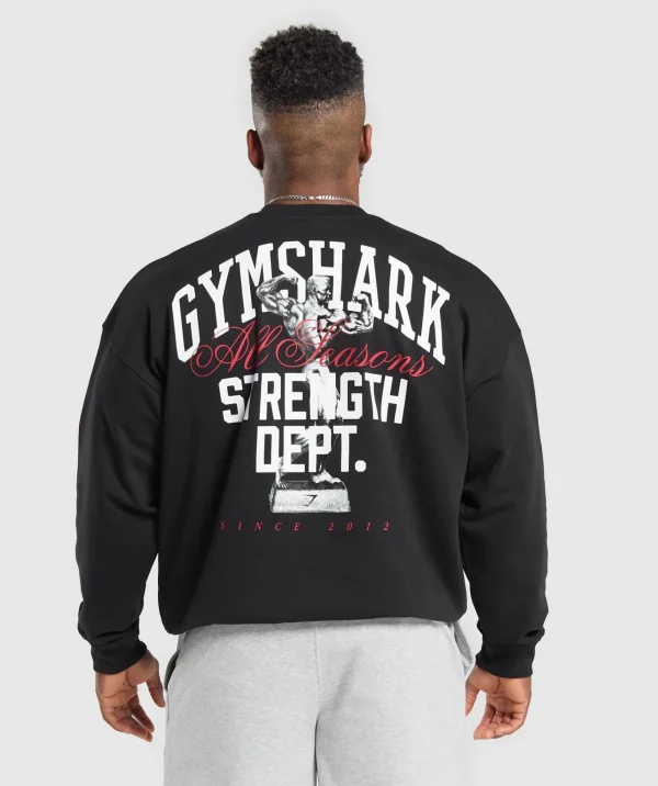 Gymshark Hoodies & Sweatshirts*Trophy Graphic Crew Black