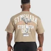 Gymshark T-shirts & Tops*Trophy Graphic T-Shirt CementBrown