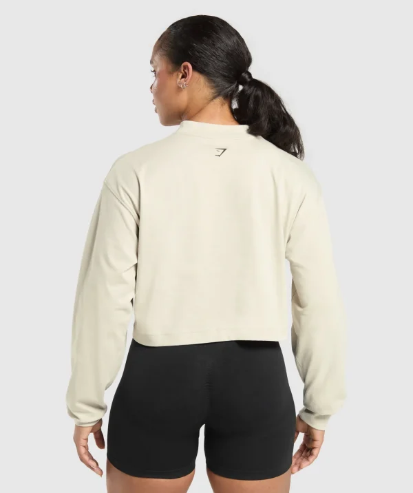 Gymshark Crop Tops | T-shirts & Tops*Two Strong Women Midi Long Sleeve Top PebbleGrey