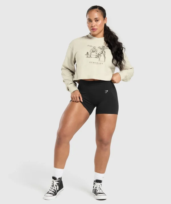 Gymshark Crop Tops | T-shirts & Tops*Two Strong Women Midi Long Sleeve Top PebbleGrey