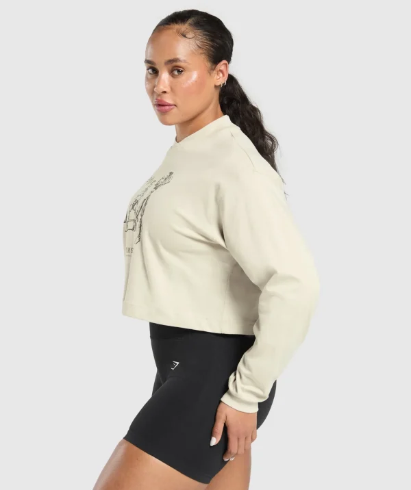 Gymshark Crop Tops | T-shirts & Tops*Two Strong Women Midi Long Sleeve Top PebbleGrey