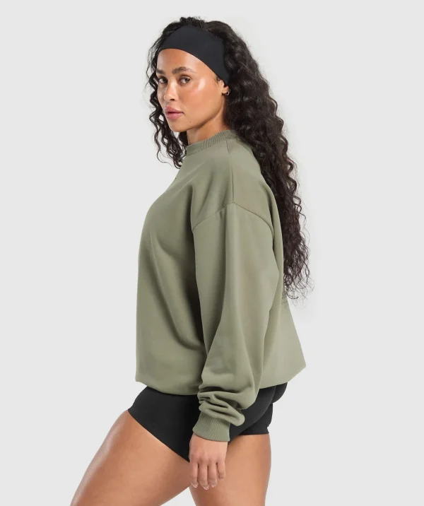 Gymshark Hoodies & Sweatshirts*Two Strong Women Sweatshirt BaseGreen