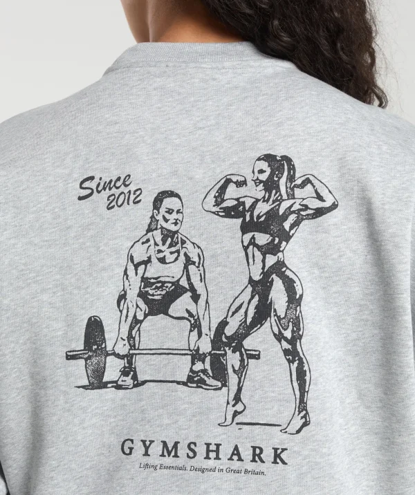 Gymshark Hoodies & Sweatshirts*Two Strong Women Sweatshirt LightGreyCoreMarl