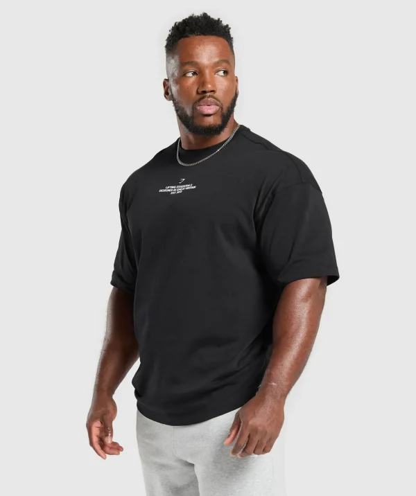 Gymshark T-shirts & Tops*Tyre Graphic T-Shirt Black